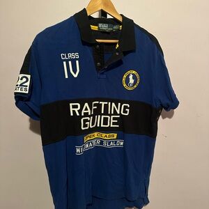 Ralph Lauren Navy and Yellow Polo Shirt